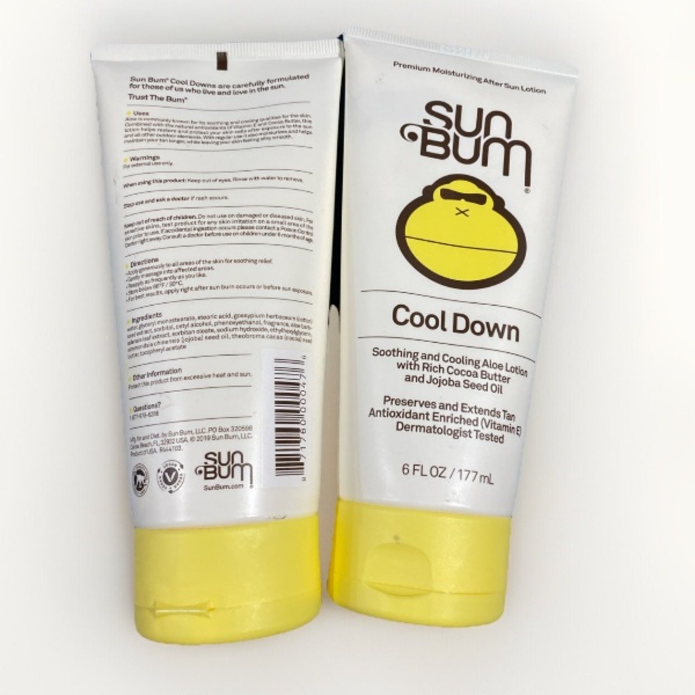 Sun Bum Cool Down Hydrating After Sun Lotion cocoa butter aloe Vera jojoba oil